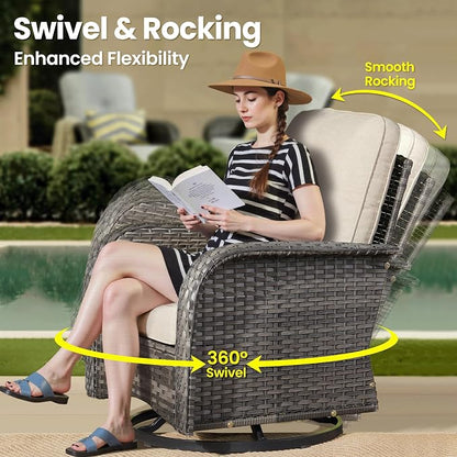 ovios 8-Piece Patio Furniture Set, Outdoor Wicker Sofa - Image 2
