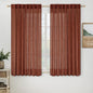 MIULEE Burnt Orange Fall Linen Curtains 42x63 Inch 2 Panels by MIULEE