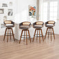 Set of 4 Rattan Swivel Bar Stools by KUNZENTLIVING