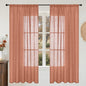 BGment Terracotta Linen Curtains 72 Inches Long by BGment