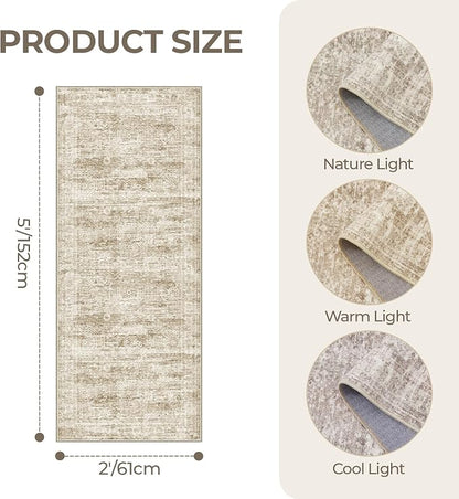 2x5 Rug Runners for Hallways Non Slip, Kitchen Rugs, Nursery Room, Soft Runner - Image 2