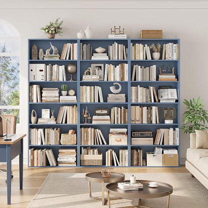 FOTOSOK 6-Tier Open Bookcase and Bookshelf, Freestanding Display Storage - Image 5