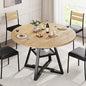 Jocoevol Round Dining Table, Kitchen Dining Room Circle Dinner Pedestal Table by JOCOEVOL
