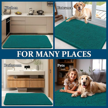 OLANLY Dog Door Mat for Muddy Paws 59x35, Super Absorbent Chenille Mud Mat | - Image 8
