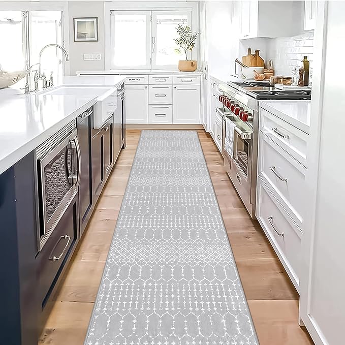 Lahome Moroccan Washable Rug Runner 2x10 Non-Slip Runner Rug by Lahome
