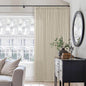 Beige Linen Curtains 96 Inches Long Pinch Pleated 2 Panels Set | Memory by Twodrapes