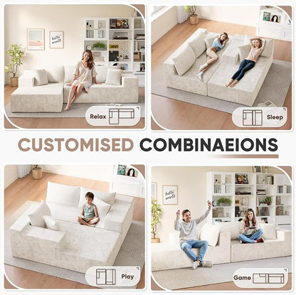 Homall 108" Modular Sectional Sofa, Boneless Couch - Image 8