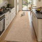 2x10 Beige Solid Runner Rug Washable Non-Slip by Unknown