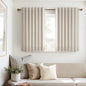 Topfinel 54 Inch Long Linen Blackout Tiers Curtains by Topfinel