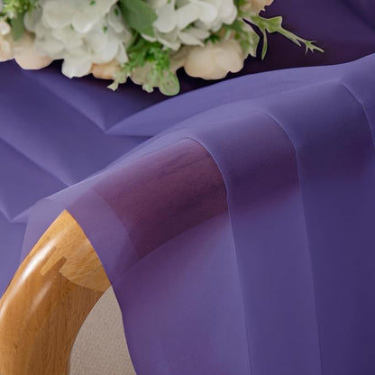 Chyhomenyc Sheer Curtains 36 inch Length 2 Panels, Light Filtering Voile Rod - Image 4
