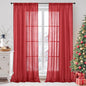BGment Red Linen Curtains for Living Room 84 Inch Length by BGment