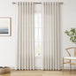 Pearl White Linen Curtains 84 Inches Long by Nanspring