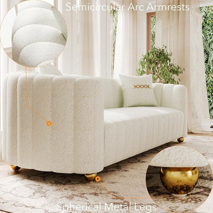 83.46" Fabric Couch for Living Room, Cute Modern Sofa - Image 6