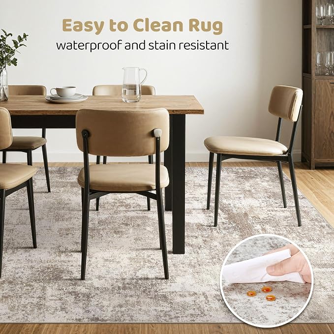 LOONGRUG 10x14 Area Rugs Washable Large Neutral Modern Living Room Rug | - Image 6