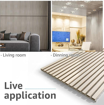 Art3d 4 Pack 47.2 x 23.6in. Wood Slat Acoustic Panels - Image 5