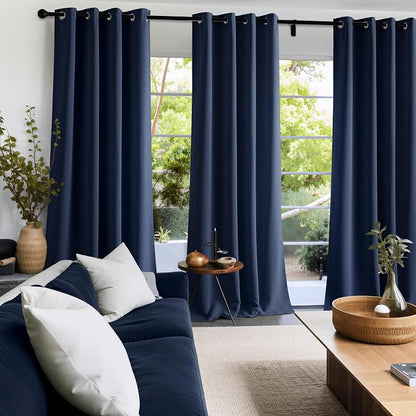 NICETOWN Room Darkening Draperies Curtains Panels, 2 Panels Navy Blue W52 x L84 - Image 8