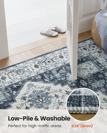 AMADA HOMEFURNISHING 8x10 Area Rug, Washable Low-Profile Large Area Rug - Image 5