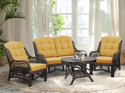 Malibu Lounge Living Accent Armchair Natural Rattan Wicker Handmade Design - Image 7
