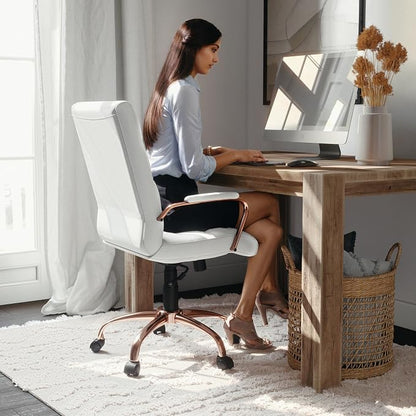 Flash Furniture Whitney Mid-Back Swivel LeatherSoft Desk Chair - Image 7