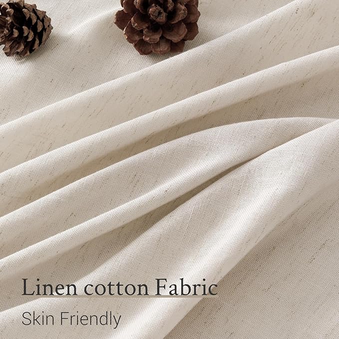 102 Inches Long Oatmeal Colored Pinch Pleat Sheer Curtains - Image 3