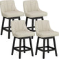 YaFiti Swivel Bar Stools with Backs, Linen Fabric Extra Upholstered Counter by YaFiti