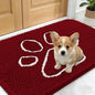 OLANLY Dog Door Mat for Muddy Paws 24x16, Paw Print Design Chenille Mud Mat | by OLANLY
