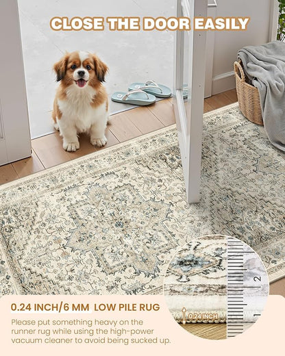 Runner Rug 2x8 Runners for Hallways Washable Rugs, Non Slip Low Pile Soft - Image 6