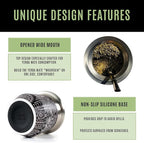 MADFLOW Yerba Mate Cup. Stainless Steel Mate Cup with 2 Bombillas. Double Wall Vacuum Insulated Yerba Mate Gourd. Unique Mate Cup And Bombilla Set