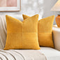 Fancy Homi 2 Packs Gold Yellow Euro Decorative Throw Pillow Covers 26x26 Inch by Fancy+Homi