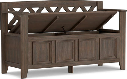 SIMPLIHOME Amherst Entryway Storage Bench - Image 4