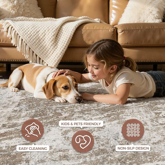 DMOYEST 6ft Round Washable Area Rug - Image 5