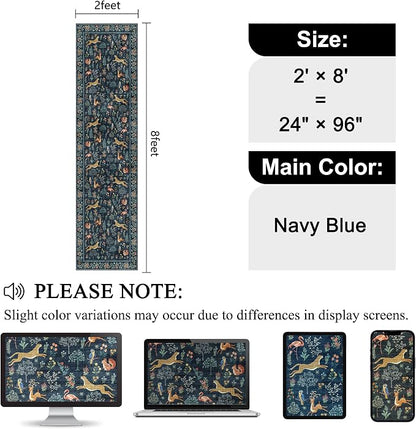 DUKINO 2x8 Washable Runner Rug, Non Slip Animal Kitchen Rugs, Low Pile - Image 2
