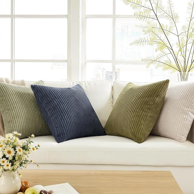 Topfinel 20x20 Set of 4 Livingroom Cushion Covers Soft Boho Decorative Velvet - Image 2