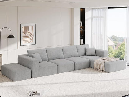 152''Modular Sectional Sofa, Large Boneless Sectional Couches by CUGOAO