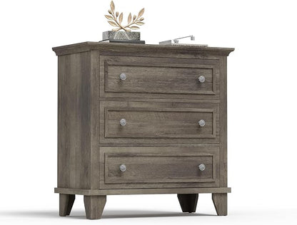 IDEALHOUSE 3 Drawer Dresser, Wooden Storage Chest of Drawers - Image 7