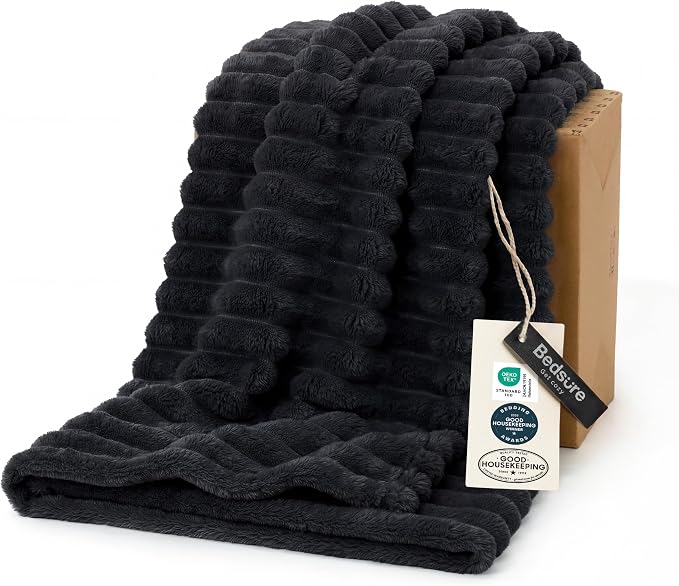 Bedsure Soft Black Throw Blanket by Unknown