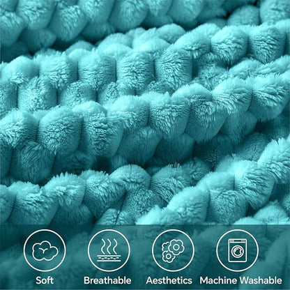 BEDELITE Teal Large Throw Blanket - Image 3