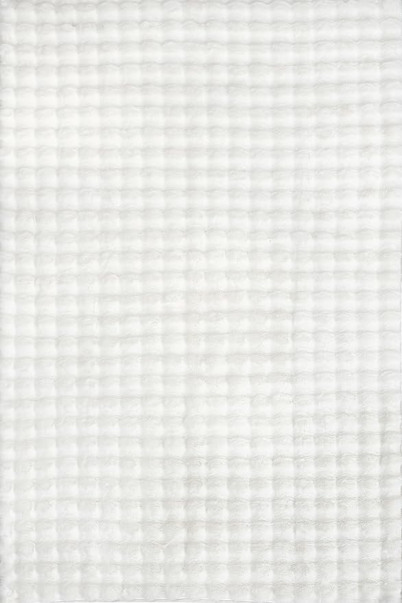 nuLOOM Jeni Off White Checkered Washable Area Rug - Image 3
