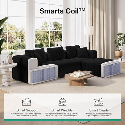 Novilla 70.8" Modular Sectional Sofa, Modern Cloud Sectional Couch - Image 3