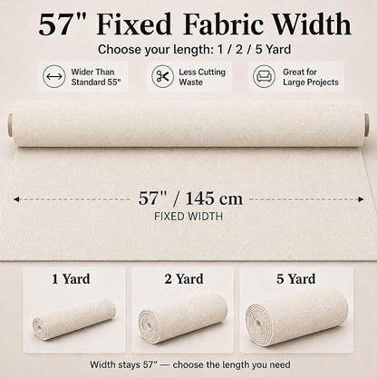 Mini Chenille Linen Blend Upholstery Fabric by the Yard, 57 Inch Wide Soft - Image 3