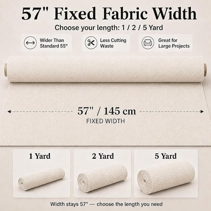 Mini Chenille Linen Blend Upholstery Fabric by the Yard, 57 Inch Wide Soft - Image 3