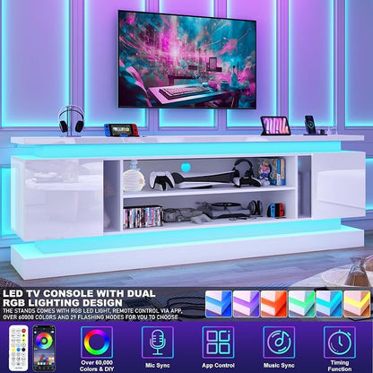 chartustriable 81IN LED TV Stands w/Power Outlet - Image 4