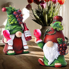 2PCS Wine Gnomes Figurines Home Decor Gnome Gifts for Women Collectible Statue Christmas Decorations for Dining Tables Tiered Pallets Wine Cabinet Living Room