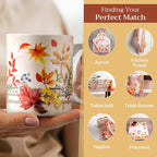 Maison d' Hermine Coffee Mug with Handles Fine Bone China Mugs Pack of Two Tea Cups for Hot Beverages Cappuccino Latte Home Restaurant Office Perfect for Gift (Amarante, 15 Ounce)