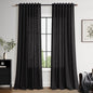 Vintage Black Linen Curtains 102 Inches Long by Nanspring