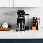 Ninja | Coffee Maker | DualBrew Single Serve System | 4 Brew Styles | Keep Warm Feature & Buit- In Frother | 14 Cup Glass Carafe & Removable 70oz Water Reservoir | Black | CFP451A