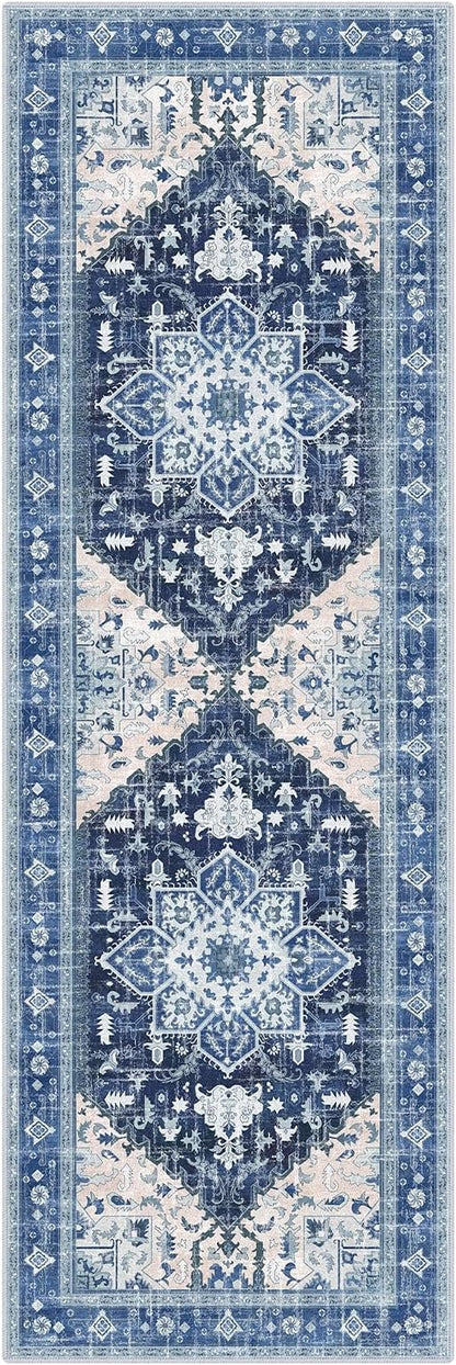 Yamaziot Washable Runner Rug, 2x6 Non-Slip Boho Vintage Hallway Rug Runner - Image 2
