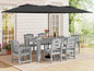 SERWALL Patio Dining Set with 15FT Double Side Umbrella, Outdoor Dining Sets by SERWALL