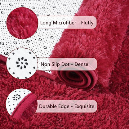 Chicrug Soft Runner Rug for Bedroom Living Room Plush Fluffy Rug 2x4 | Shag - Image 6