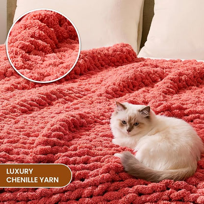 L'AGRATY Chunky Knit Throw Blanket - Image 3